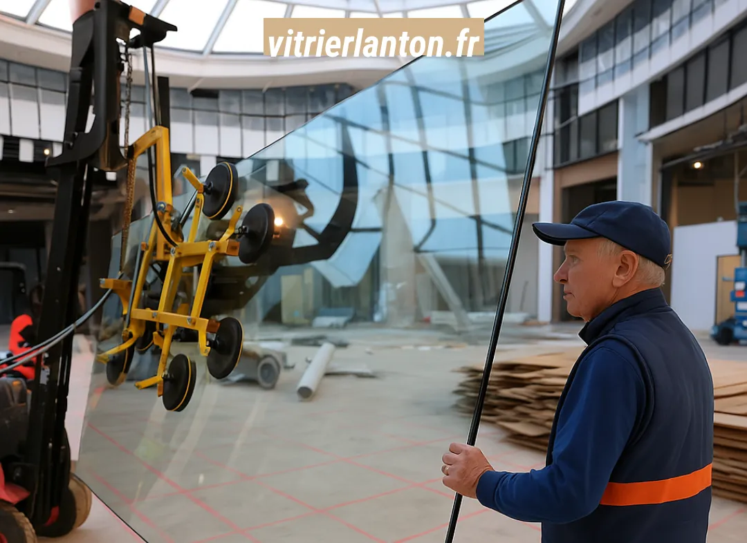 Remplacement de vitrine magasin Lanton